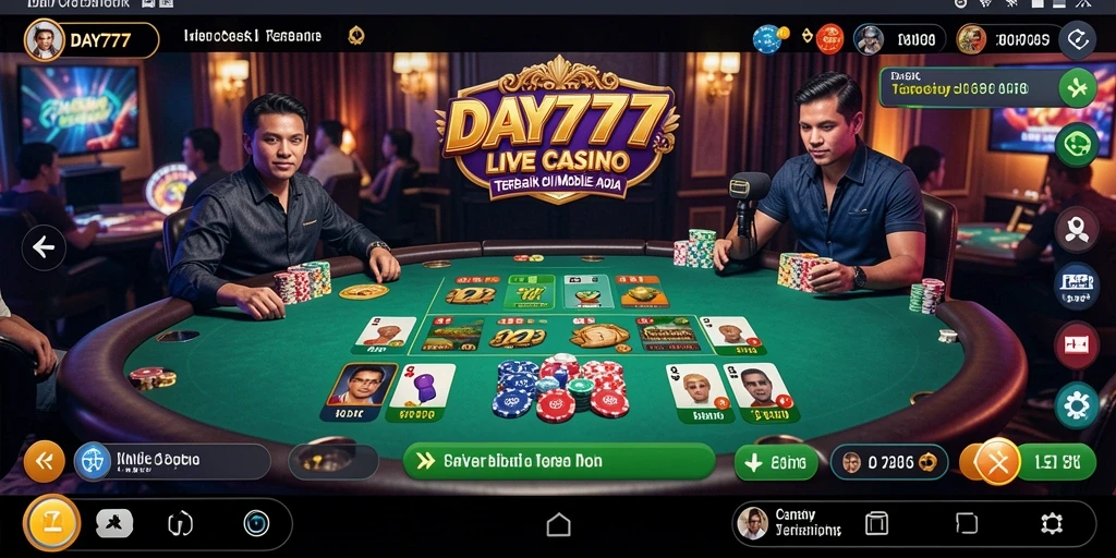 Tampilan menarik dari gameplay Live Casino DAY777.