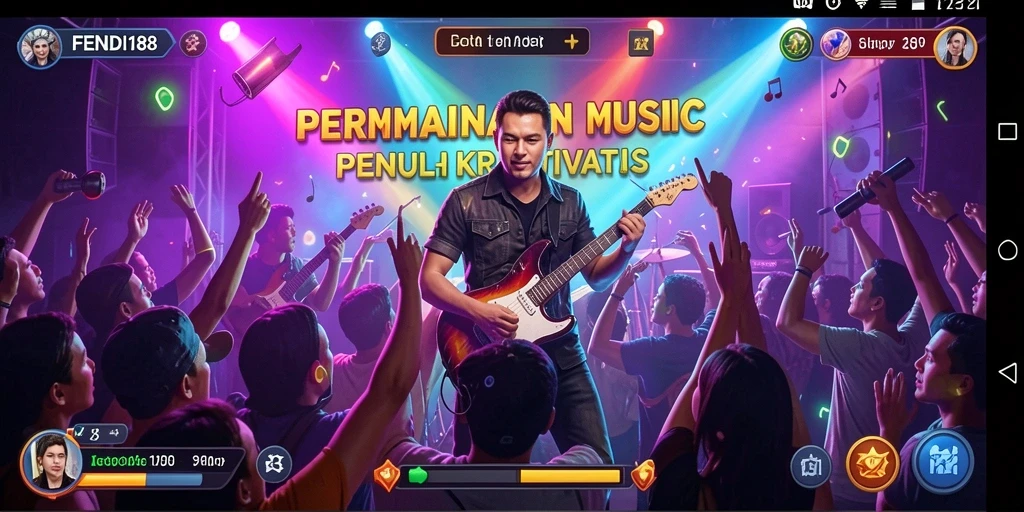 Tampilan gameplay seru dan interaktif FENDI188 dengan berbagai genre musik.