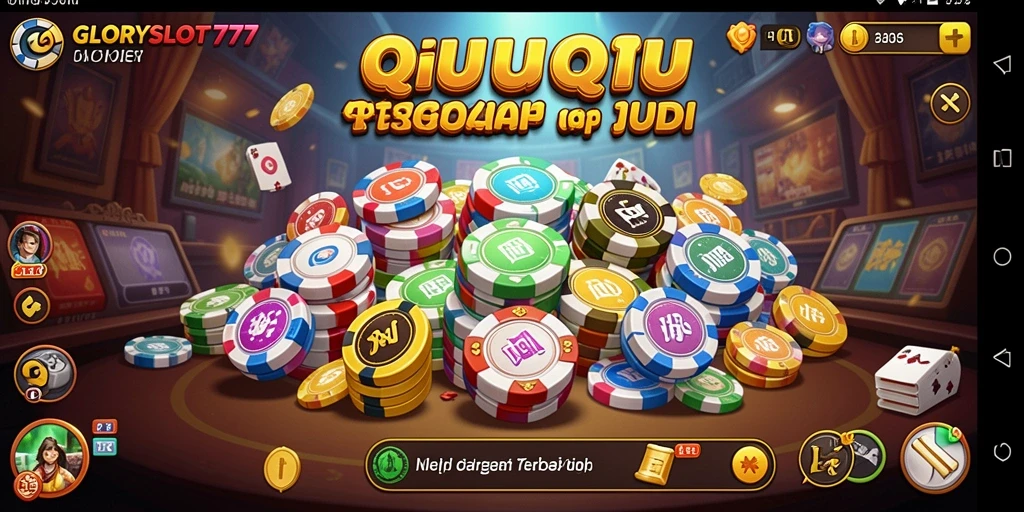 Screenshot GLORYSLOT777 menampilkan aksi mendebarkan dalam permainan QiuQiu.