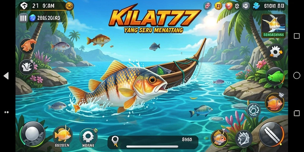 Tampilan gameplay KILAT77 dengan aksi memancing yang mendebarkan.