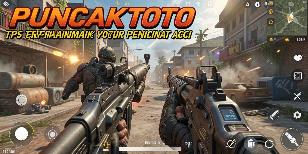 Screenshot utama PUNCAKTOTO yang menampilkan aksi tembak-menembak yang mendebarkan.