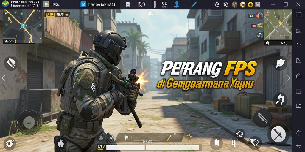 Screenshot gameplay RK77 menampilkan aksi tembak-menembak yang mendebarkan.