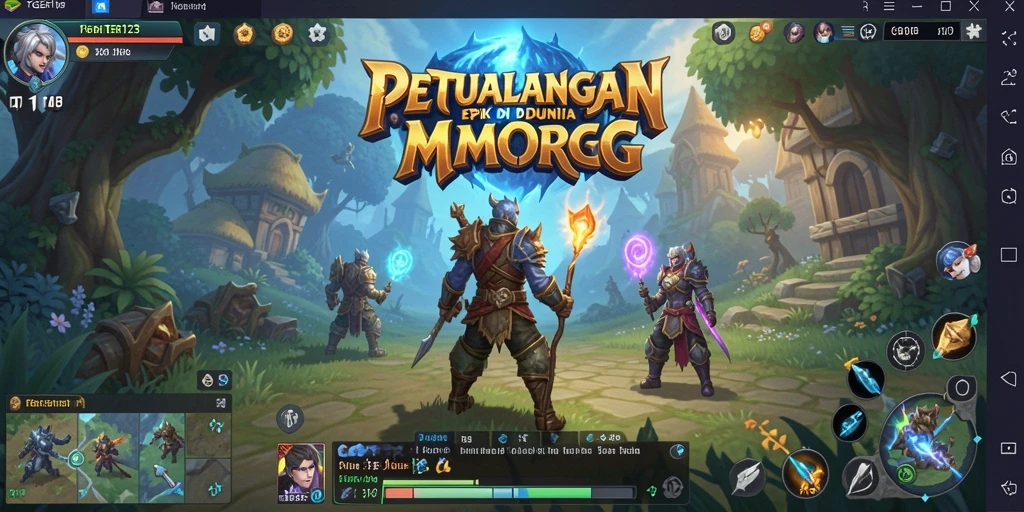 Screenshot gameplay TGER123 menampilkan aksi seru di dalam dunia MMORPG.